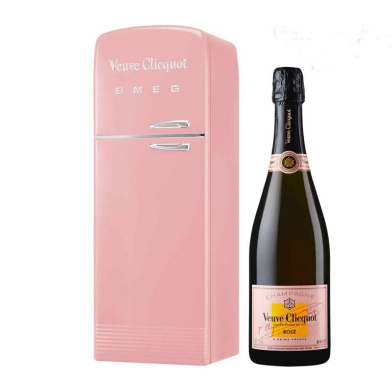 Veuve Clicquot Brut Rose With Smeg Fridge Gift Box